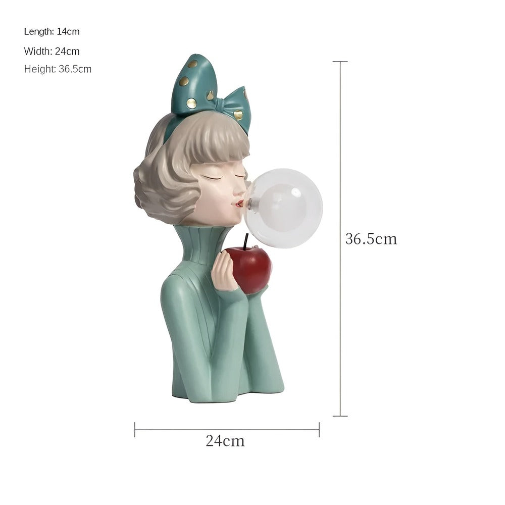 BubbleFairies Lampe de Table - Charmante Quatuor de Statues de Filles Dessinées