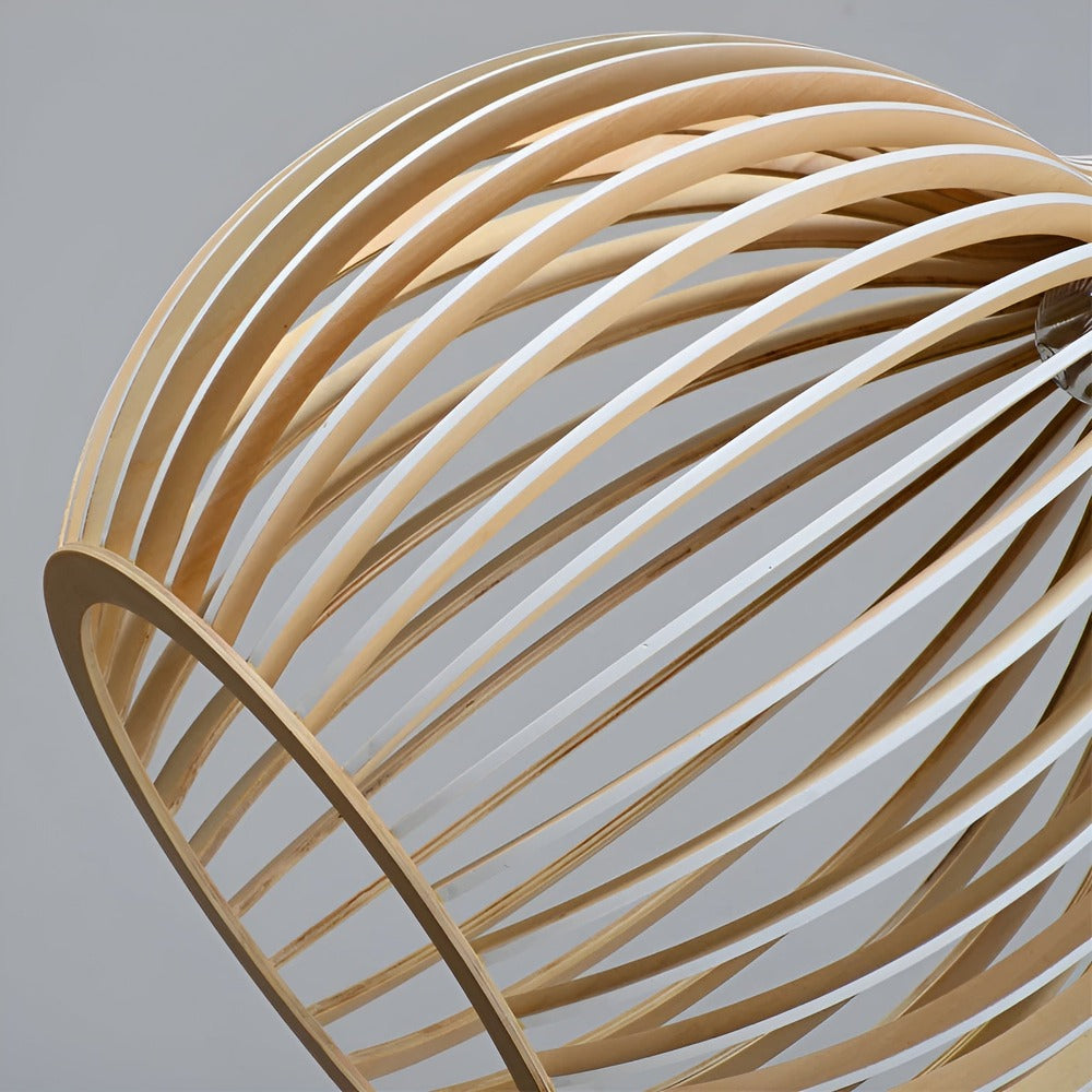Lampe Suspendue Nordic Wood – Lampe Vintage en Bois avec Design Rustique pour le Salon