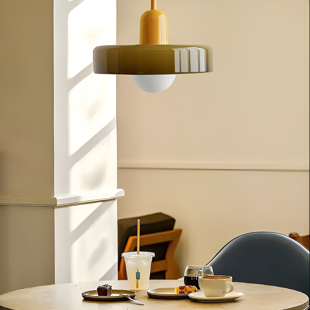 LustraGlow – Lampe Suspendue en Verre à Couleurs Ajustables