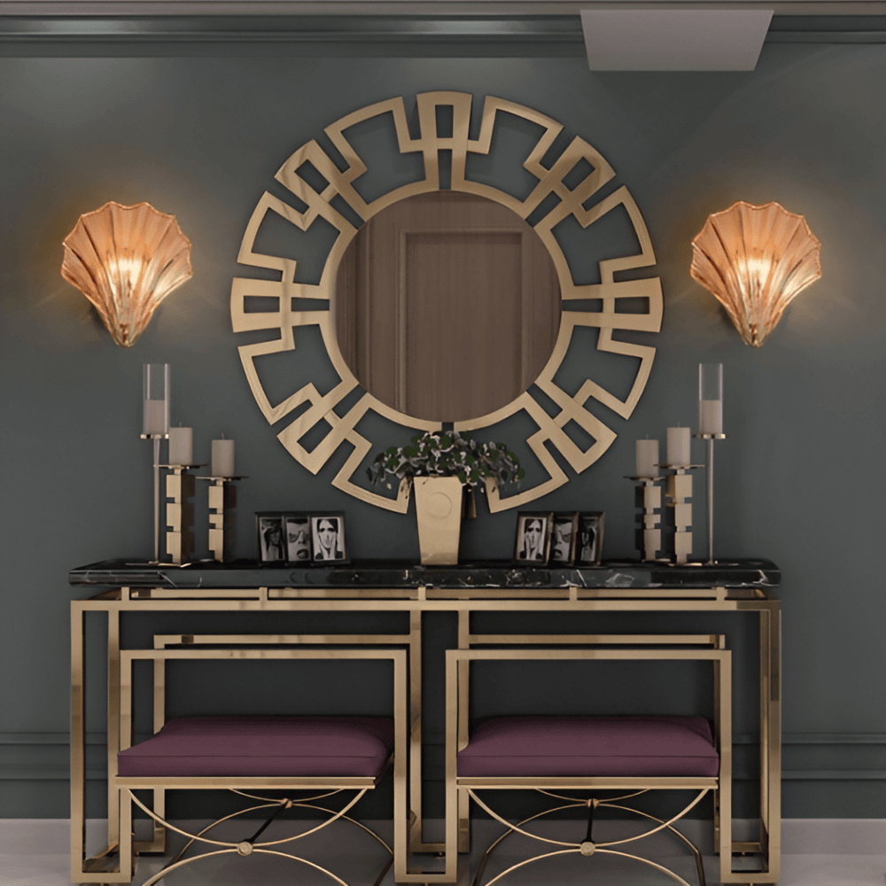 Applique murale en verre et laiton – design minimaliste avec éclairage chaleureux