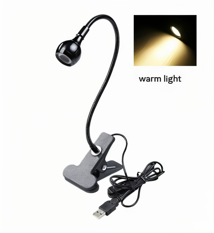 Lampe de bureau avec pince – lampe LED flexible 360° USB