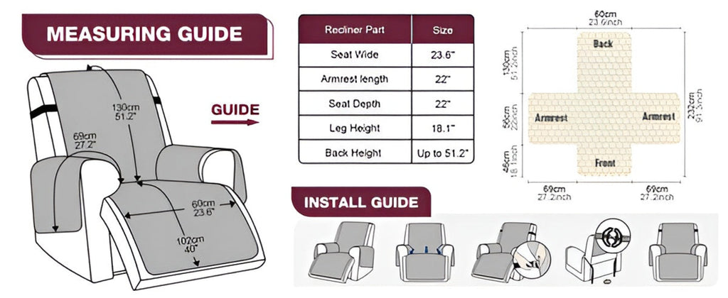 Housse de canapé antidérapante pour fauteuil – protection de meuble imperméable
