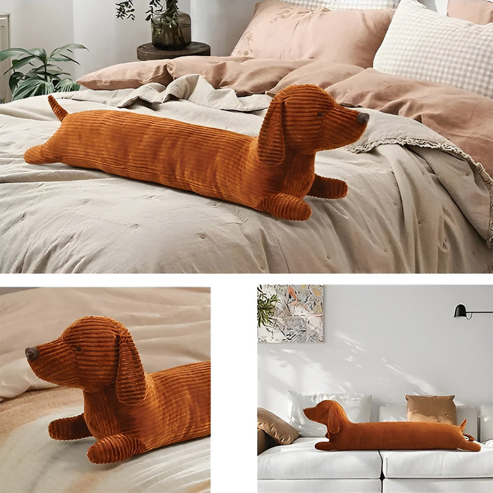 CuddlyPlush - Adorable Teckel en Coussin en Peluche