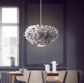 Lampe suspendue en plumes faite à la main – lampe de plafond réglable au design élégant
