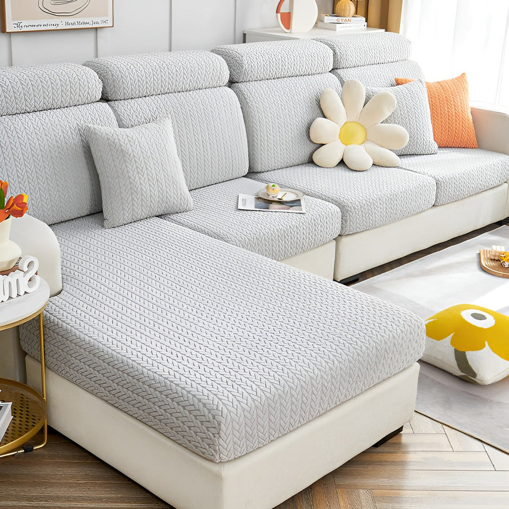 ElasticEase Housse de Canapé - Housse Extensible en Jacquard