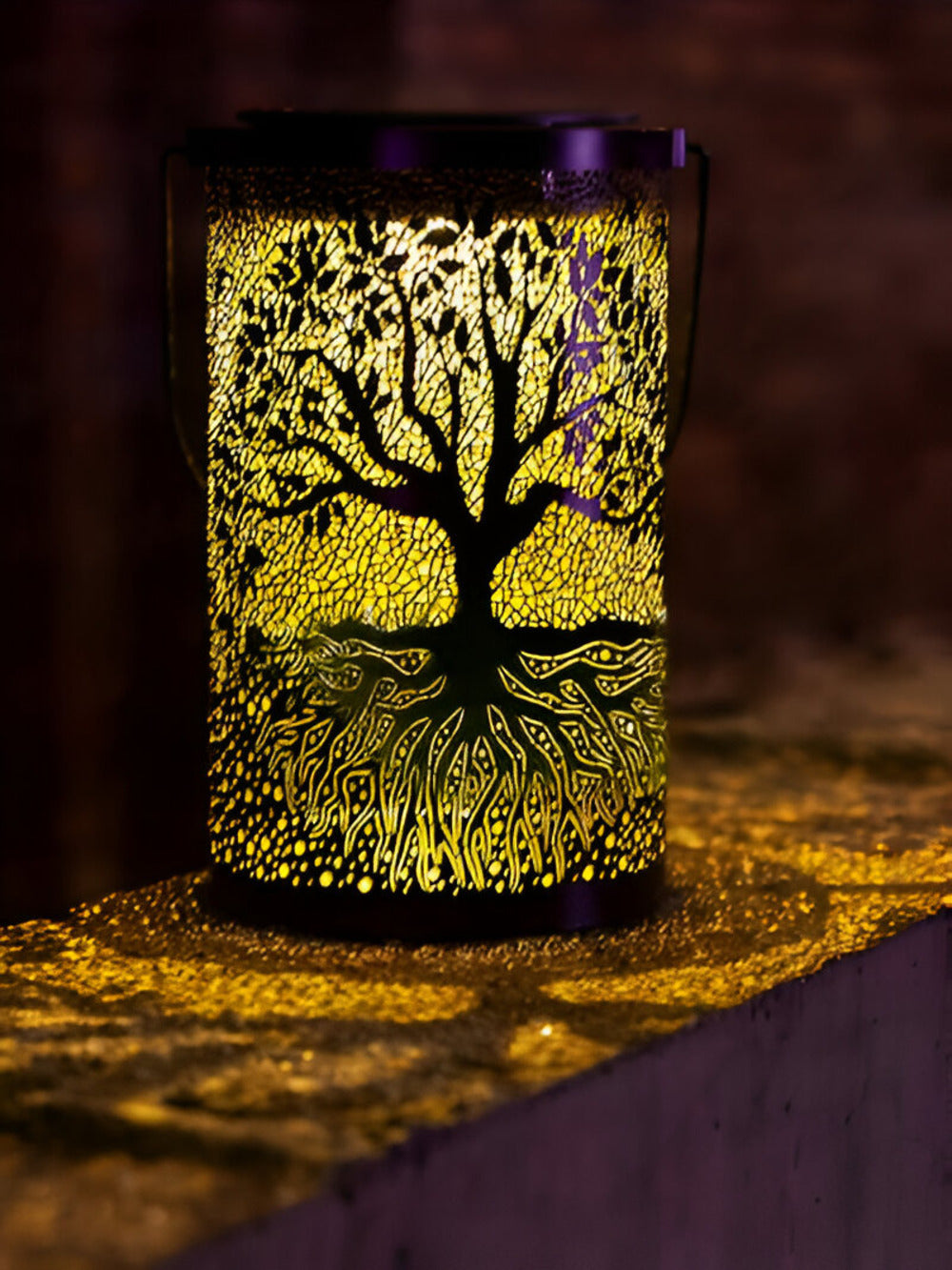 Lampe de jardin solaire LED avec design en bois – éclairage d'extérieur atmosphérique