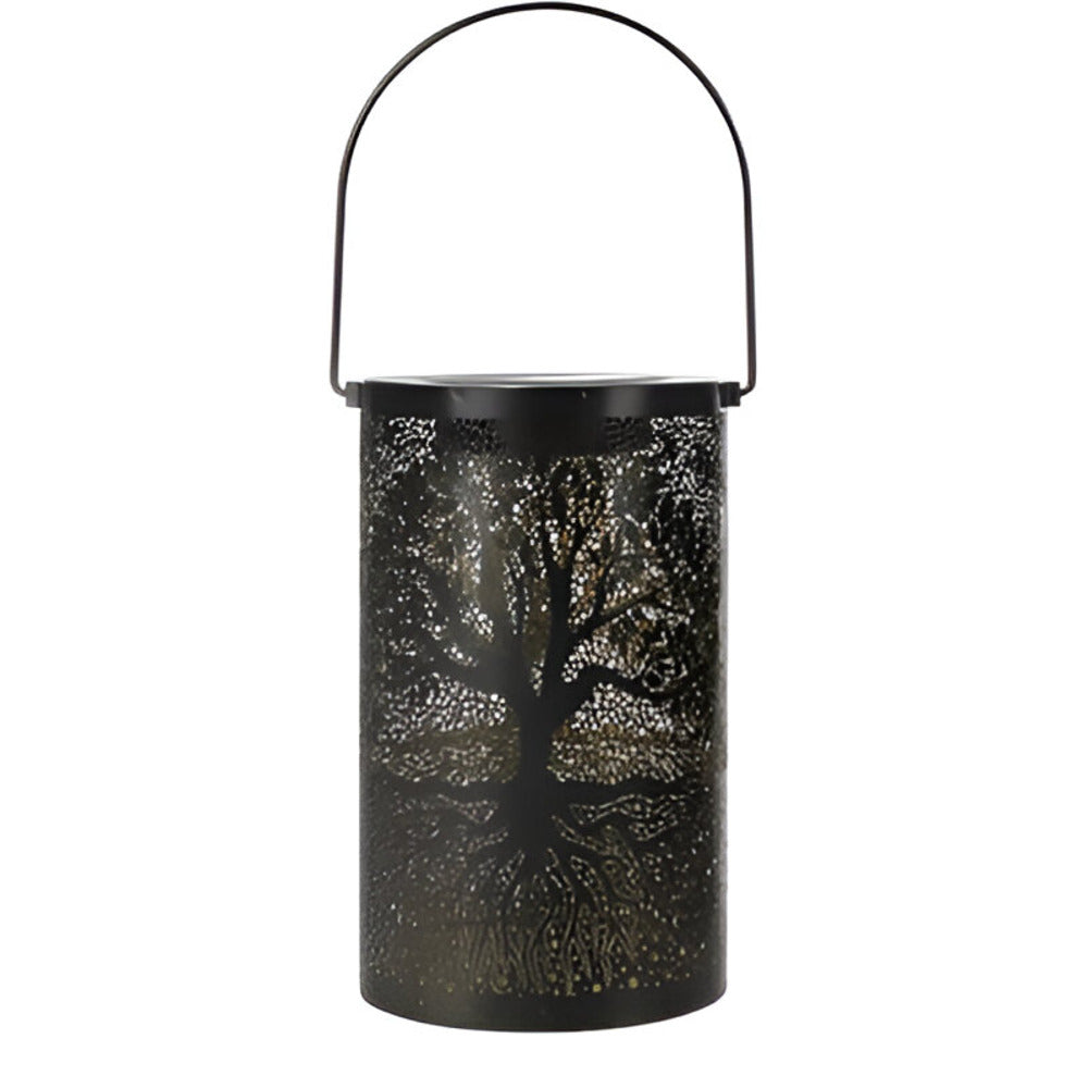 Lampe de jardin solaire LED avec design en bois – éclairage d'extérieur atmosphérique
