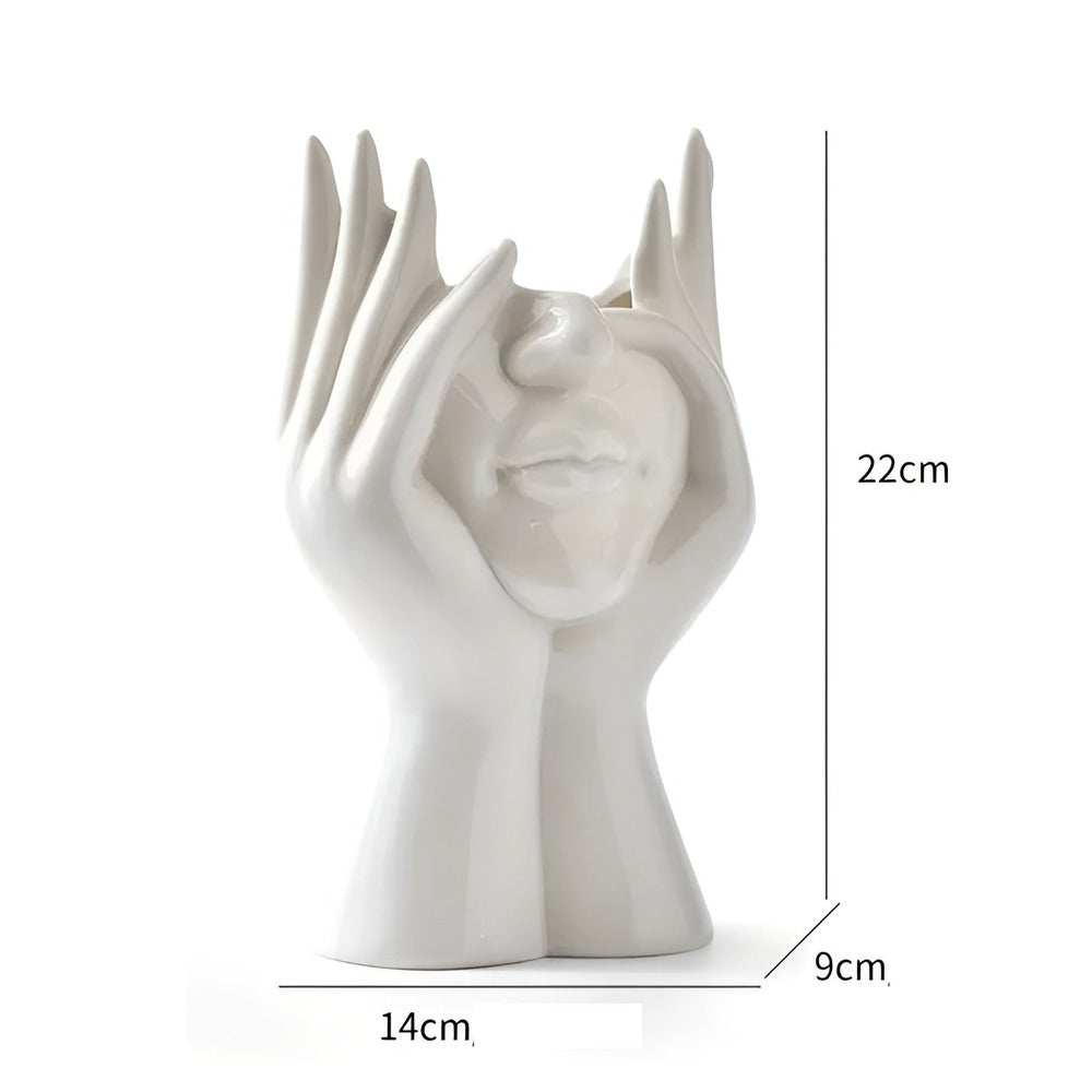 Vase FemmeFlora - Vase à Fleurs Expressive avec un Visage Humain
