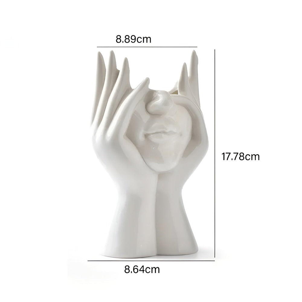 Vase FemmeFlora - Vase à Fleurs Expressive avec un Visage Humain