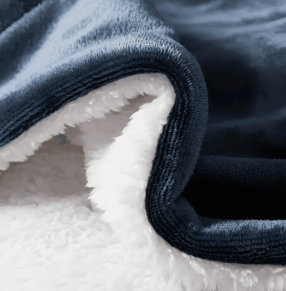 Couverture en polaire sherpa double – épaisse, douce et extra chaude
