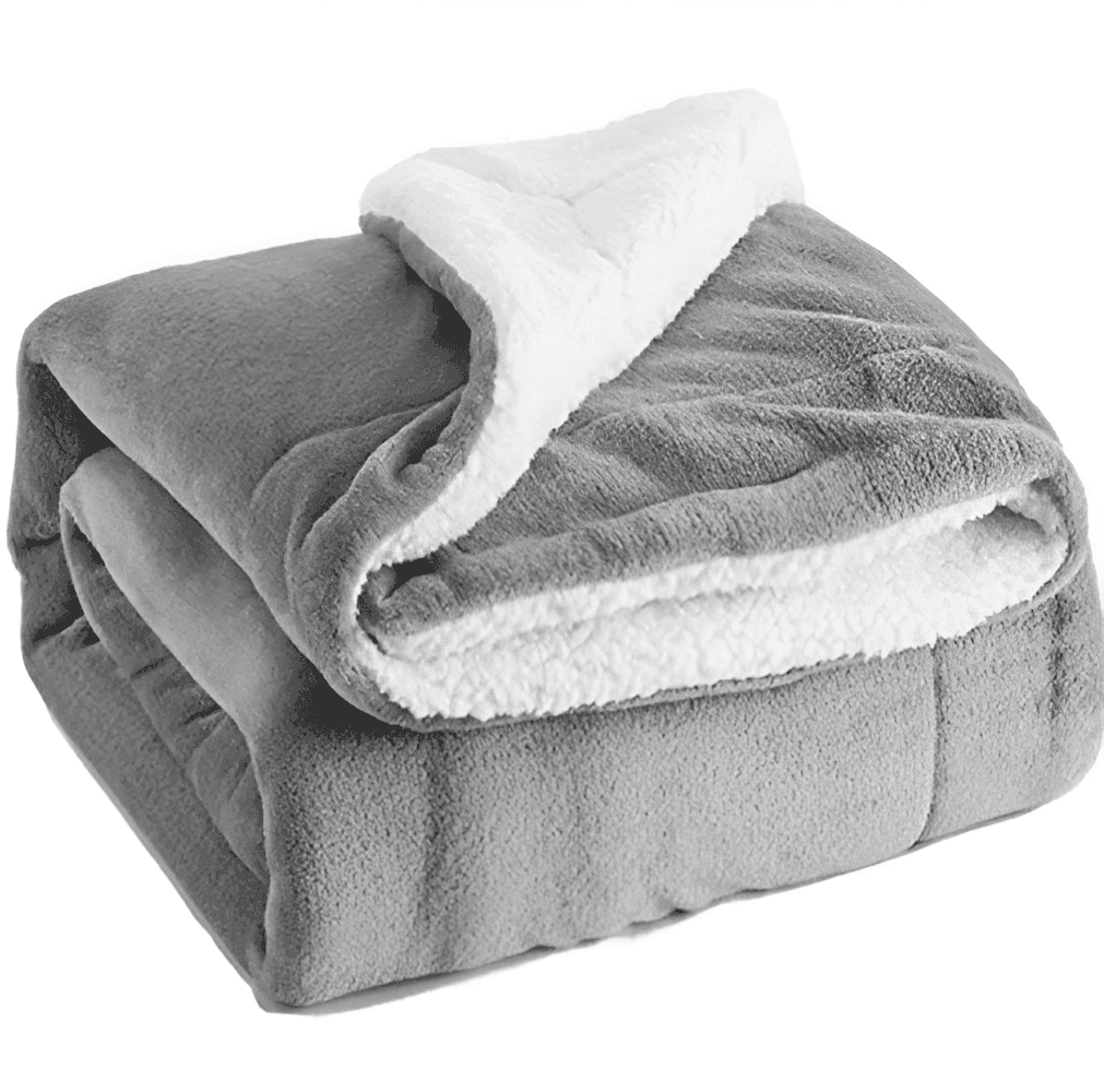 Couverture en polaire sherpa double – épaisse, douce et extra chaude