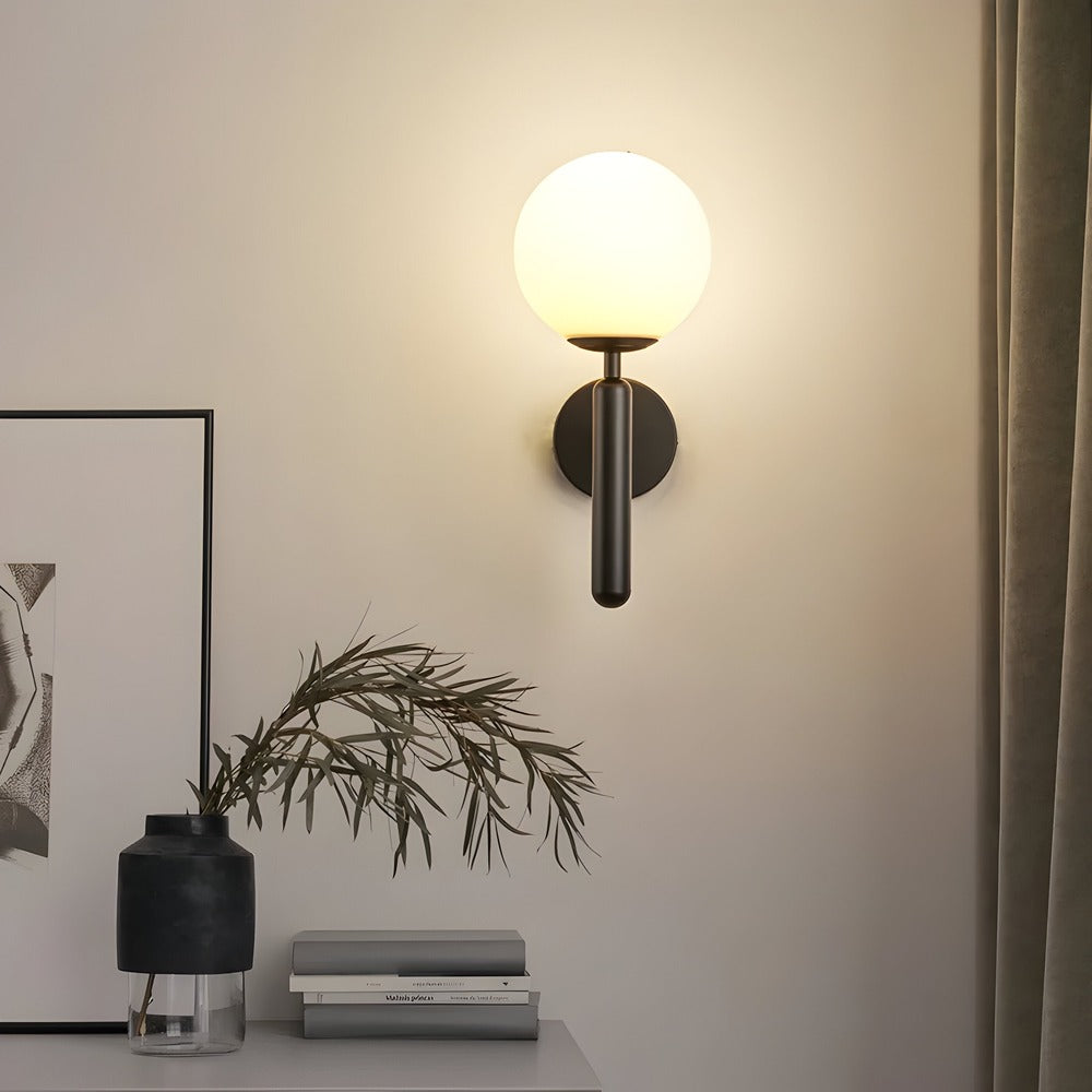 Applique murale en cuivre au design rond – éclairage LED chaud