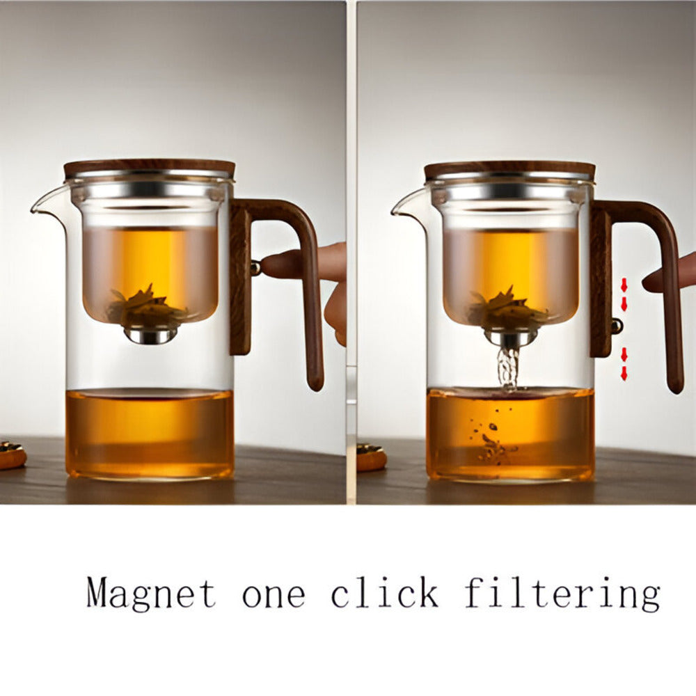 Boule à thé en verre élégant avec filtre - Design épuré pour la préparation de thés en vrac
