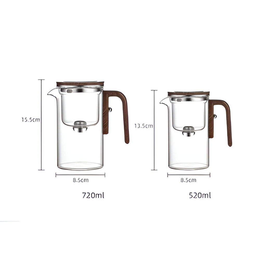 Boule à thé en verre élégant avec filtre - Design épuré pour la préparation de thés en vrac