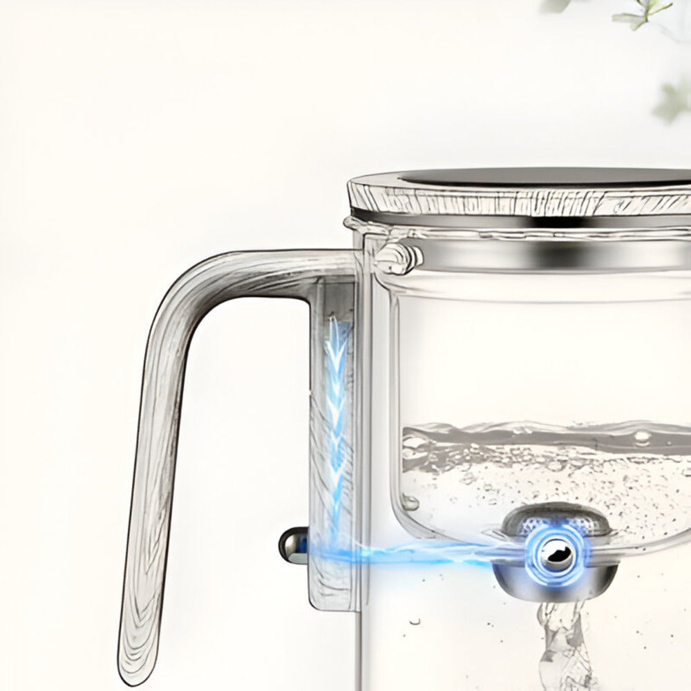 Boule à thé en verre élégant avec filtre - Design épuré pour la préparation de thés en vrac