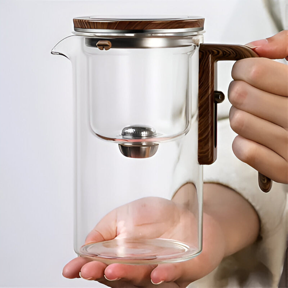Boule à thé en verre élégant avec filtre - Design épuré pour la préparation de thés en vrac