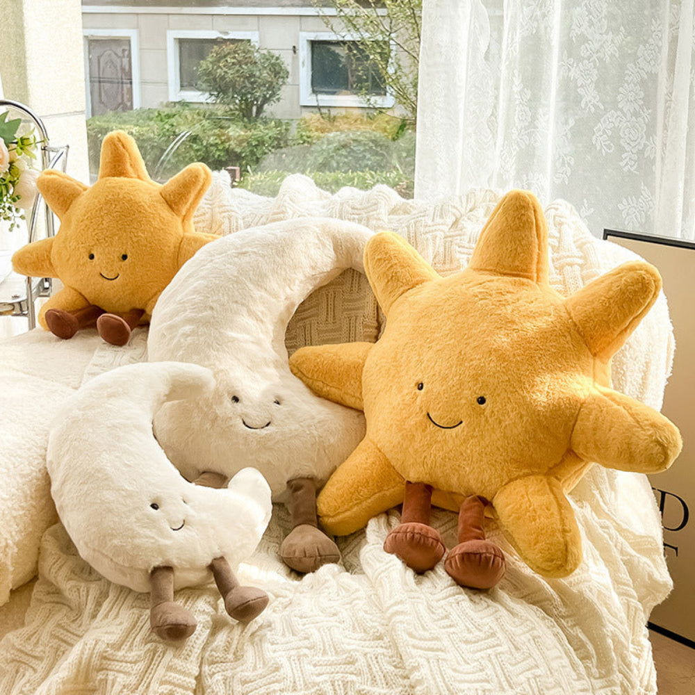 Rêves célestes : Coussins décoratifs soleil et lune