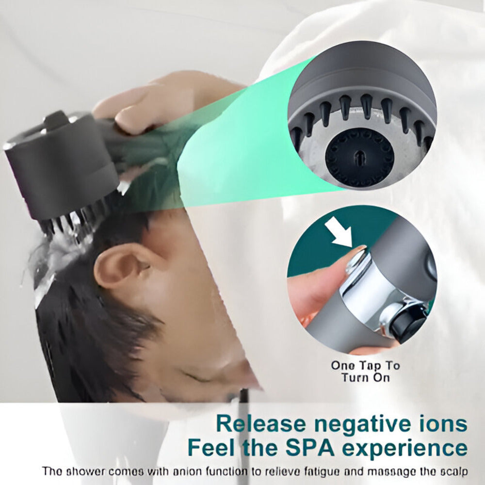 Tête de Douche Haute Pression avec Augmentation de Pression & Système de Filtration à 9 Étapes