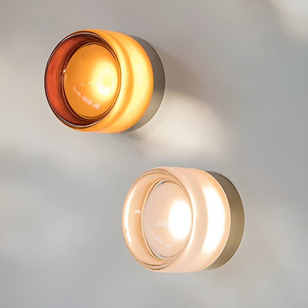 Geliora – Élégante Applique Murale Nordique en Verre avec Lumière LED
