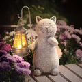Lampe Solaire de Jardin en Forme de Chat