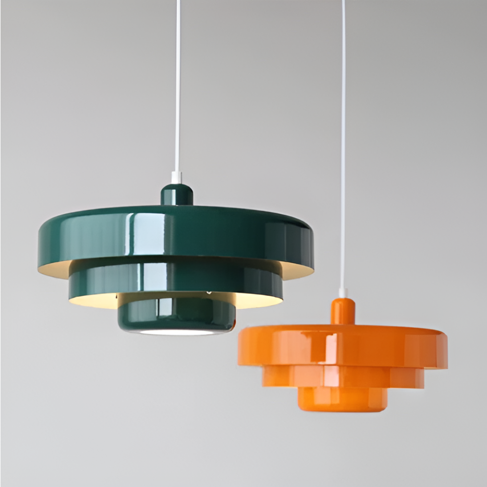 Pendel Ambera – Lampe à suspension vintage orange au design scandinave