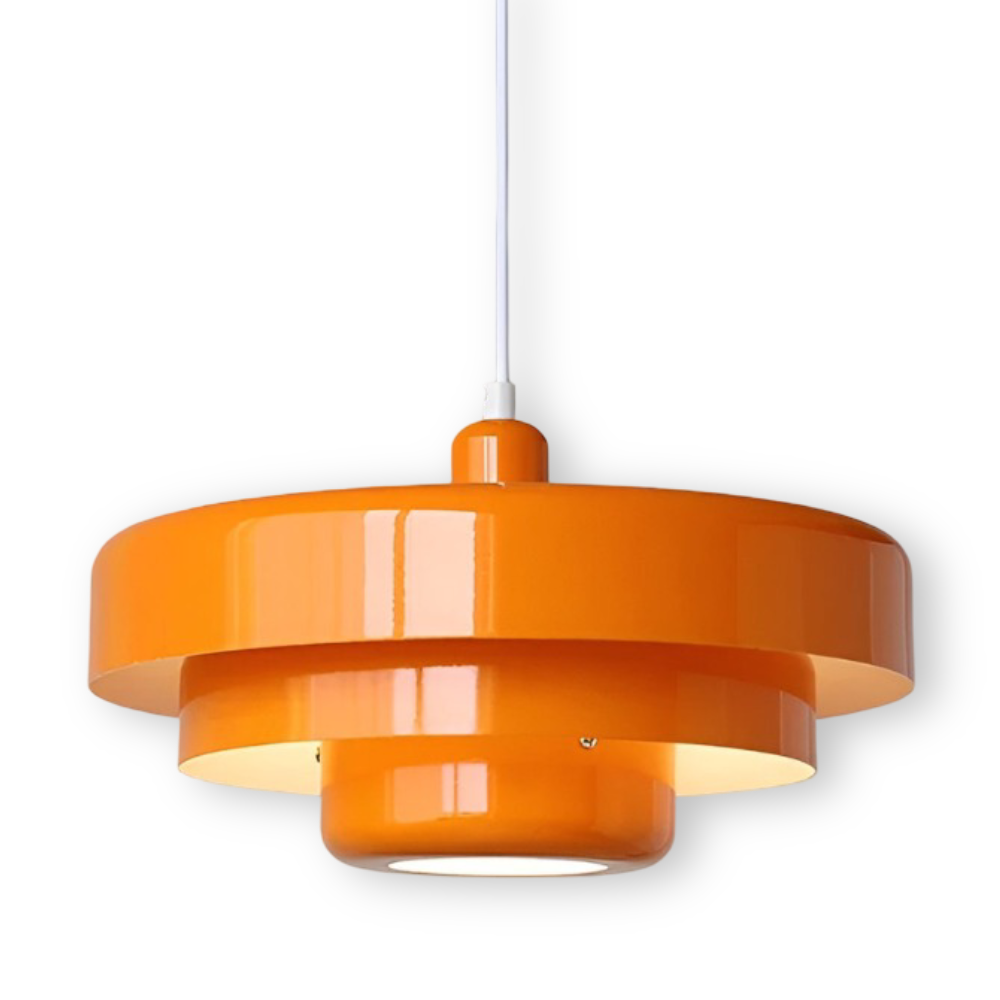 Pendel Ambera – Lampe à suspension vintage orange au design scandinave