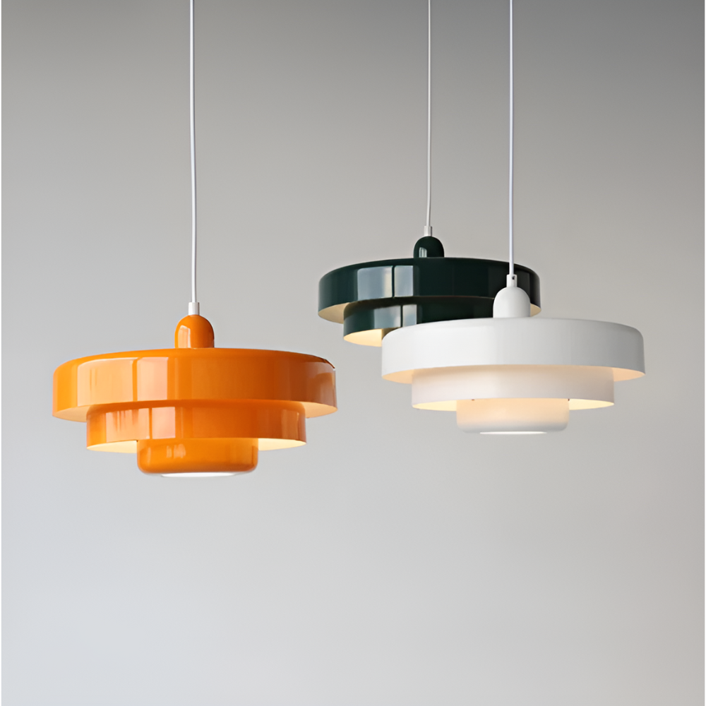 Pendel Ambera – Lampe à suspension vintage orange au design scandinave