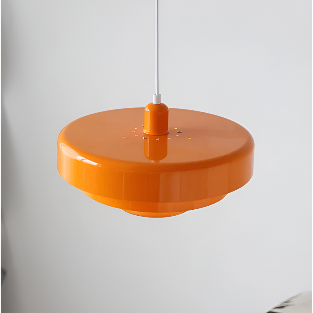Pendel Ambera – Lampe à suspension vintage orange au design scandinave