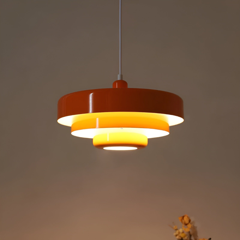 Pendel Ambera – Lampe à suspension vintage orange au design scandinave