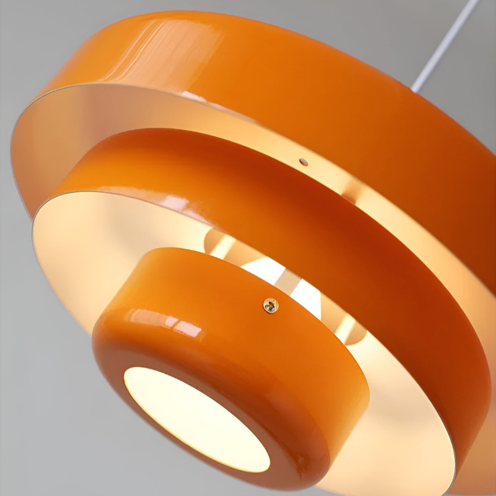 Pendel Ambera – Lampe à suspension vintage orange au design scandinave