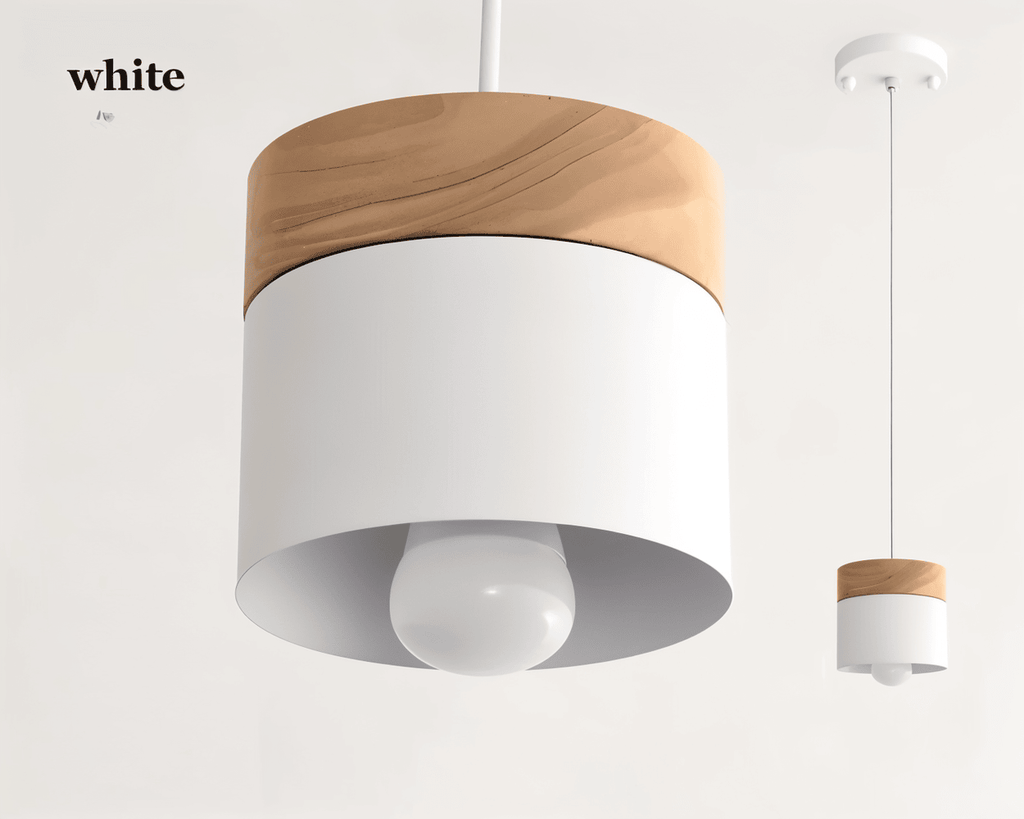 NordicaTube – Suspension en Métal et Bois au Design Cylindrique Moderne