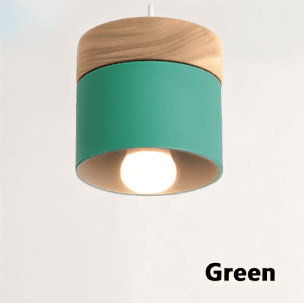NordicaTube – Suspension en Métal et Bois au Design Cylindrique Moderne