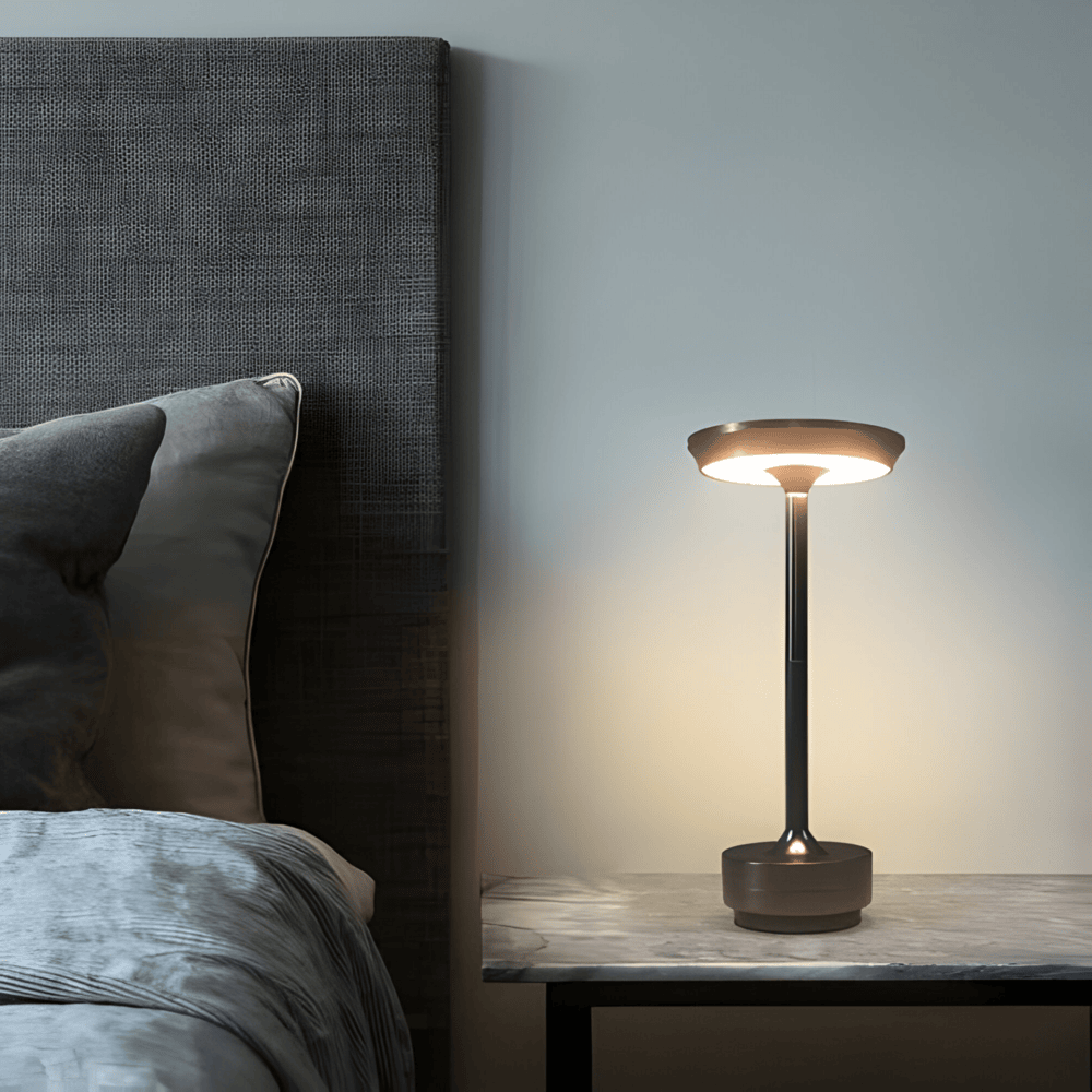 LumaLight Lampe de Design Sans Fil : Rechargeable par USB, Lampe de Table Tactile pour Éclairage d'Ambiance