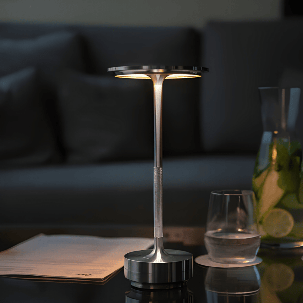 LumaLight Lampe de Design Sans Fil : Rechargeable par USB, Lampe de Table Tactile pour Éclairage d'Ambiance