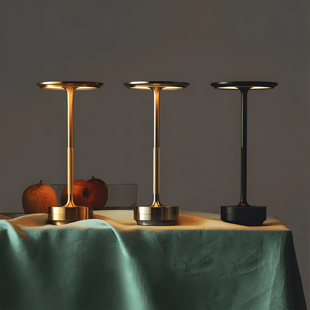 LumaLight Lampe de Design Sans Fil : Rechargeable par USB, Lampe de Table Tactile pour Éclairage d'Ambiance