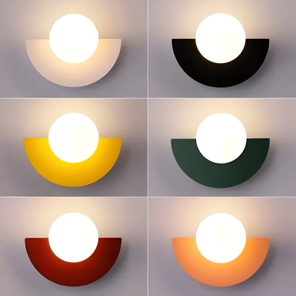 AuraSphere Applique Murale – Lampe en Verre Sphérique Moderne avec Design Plug-in