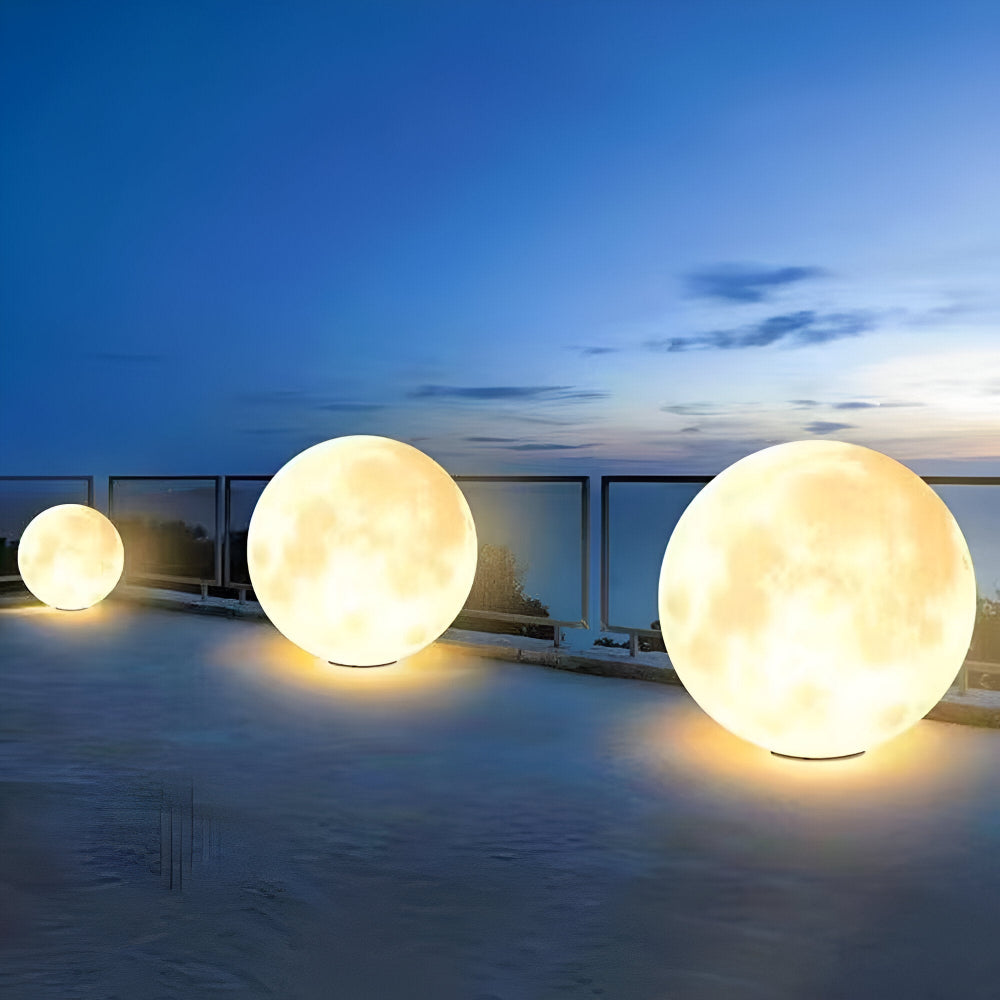 LunaLumena - Éclairage Solaire de Jardin en Forme de Lune - Lampe Solaire de Jardin IP65