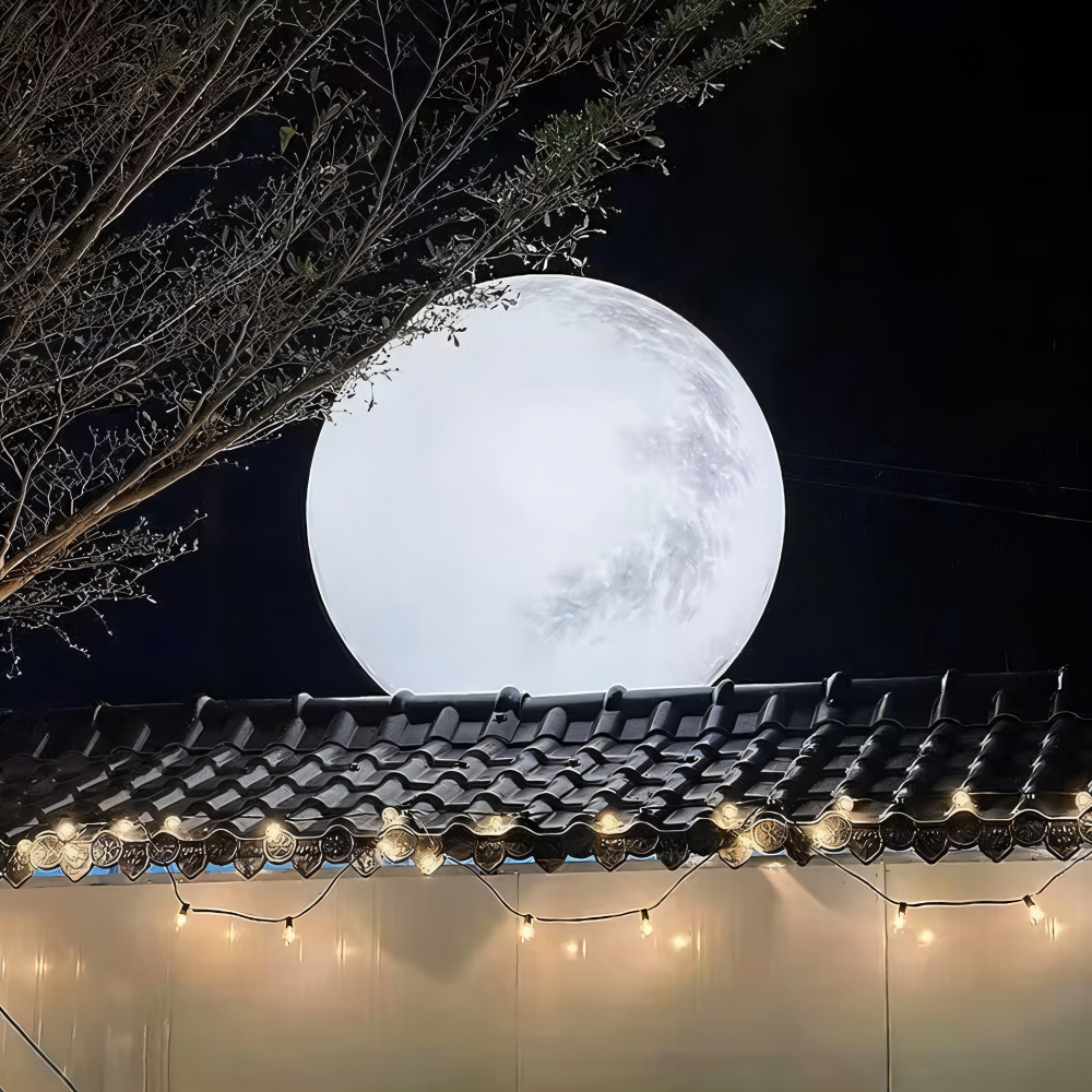 LunaLumena - Éclairage Solaire de Jardin en Forme de Lune - Lampe Solaire de Jardin IP65