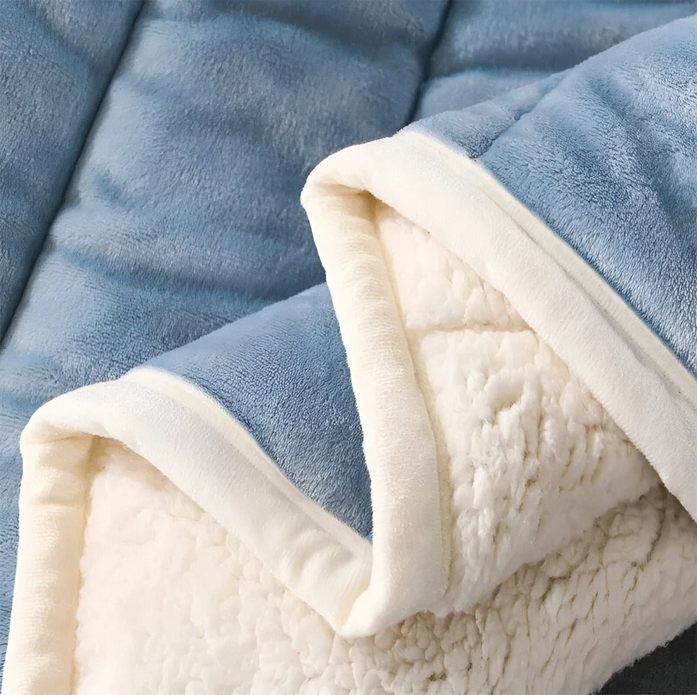 Couverture en polaire sherpa – plaid super doux et chaud pour canapé et lit