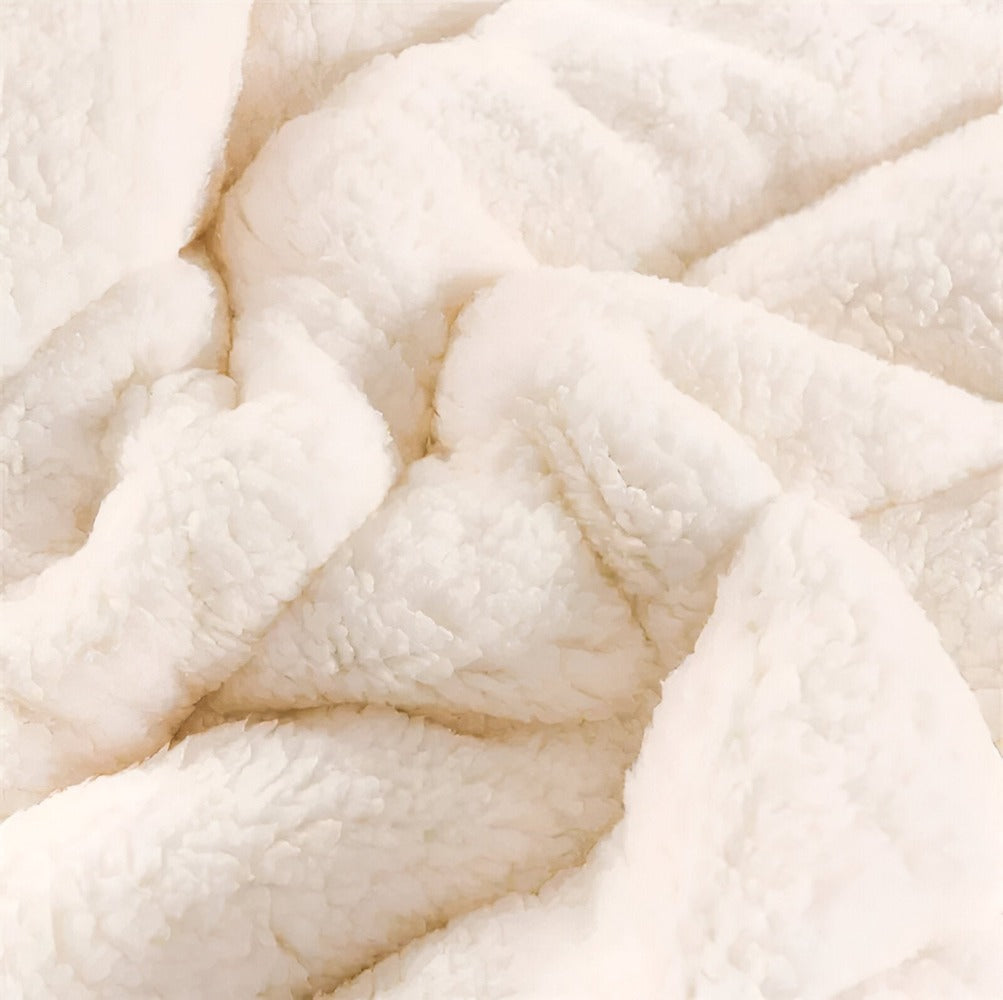 Couverture en polaire sherpa – plaid super doux et chaud pour canapé et lit
