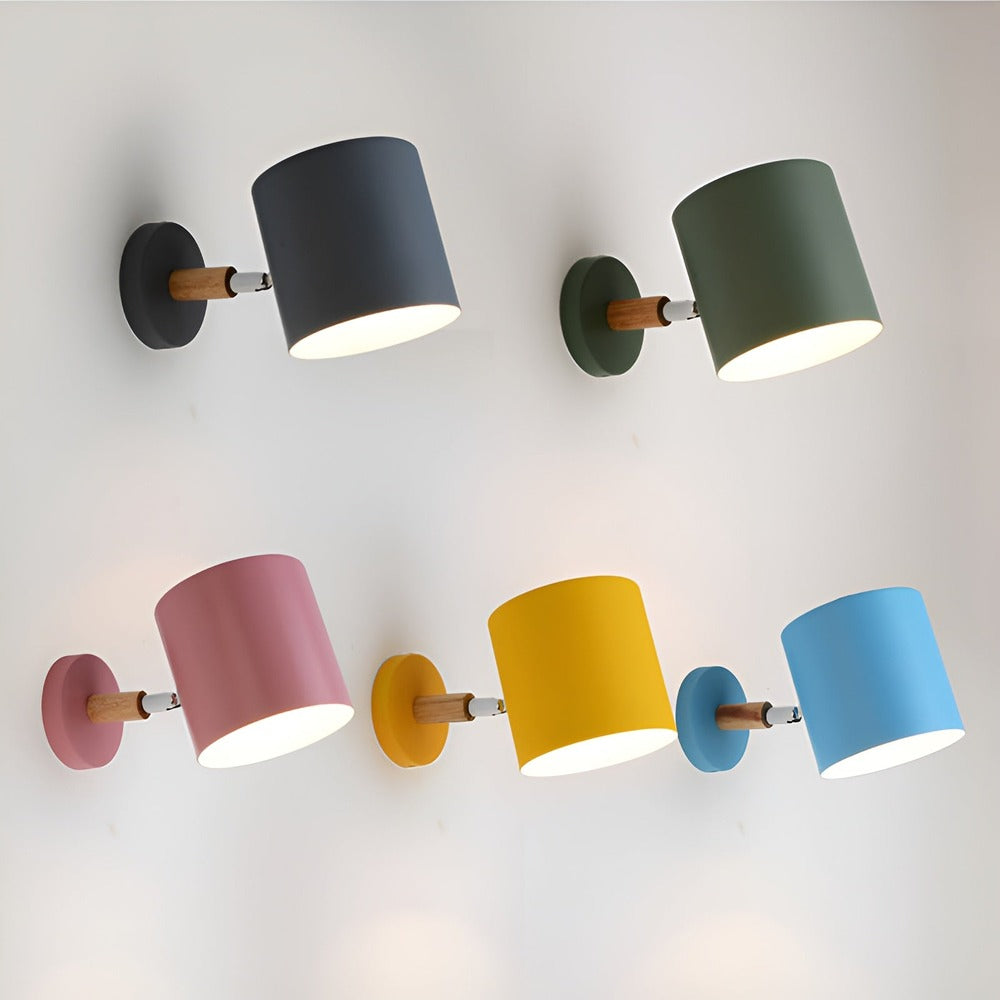 Applique murale en couleurs pastel – design nordique avec lumière réglable