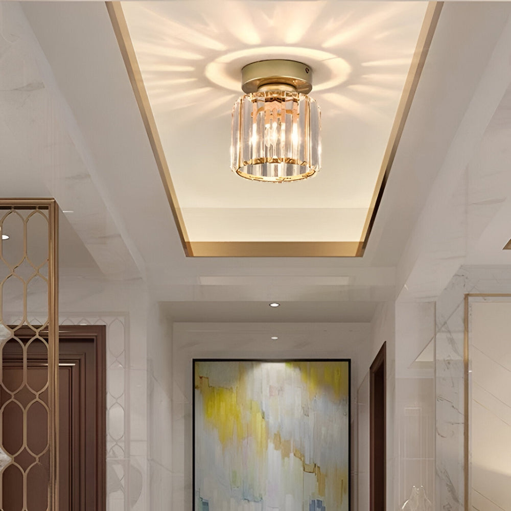 Crystalon Plafonnier – Plafonnier Moderne Minimaliste avec Détails en Cristal