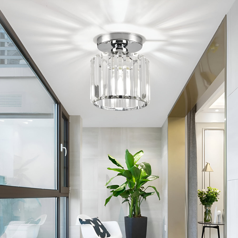 Crystalon Plafonnier – Plafonnier Moderne Minimaliste avec Détails en Cristal