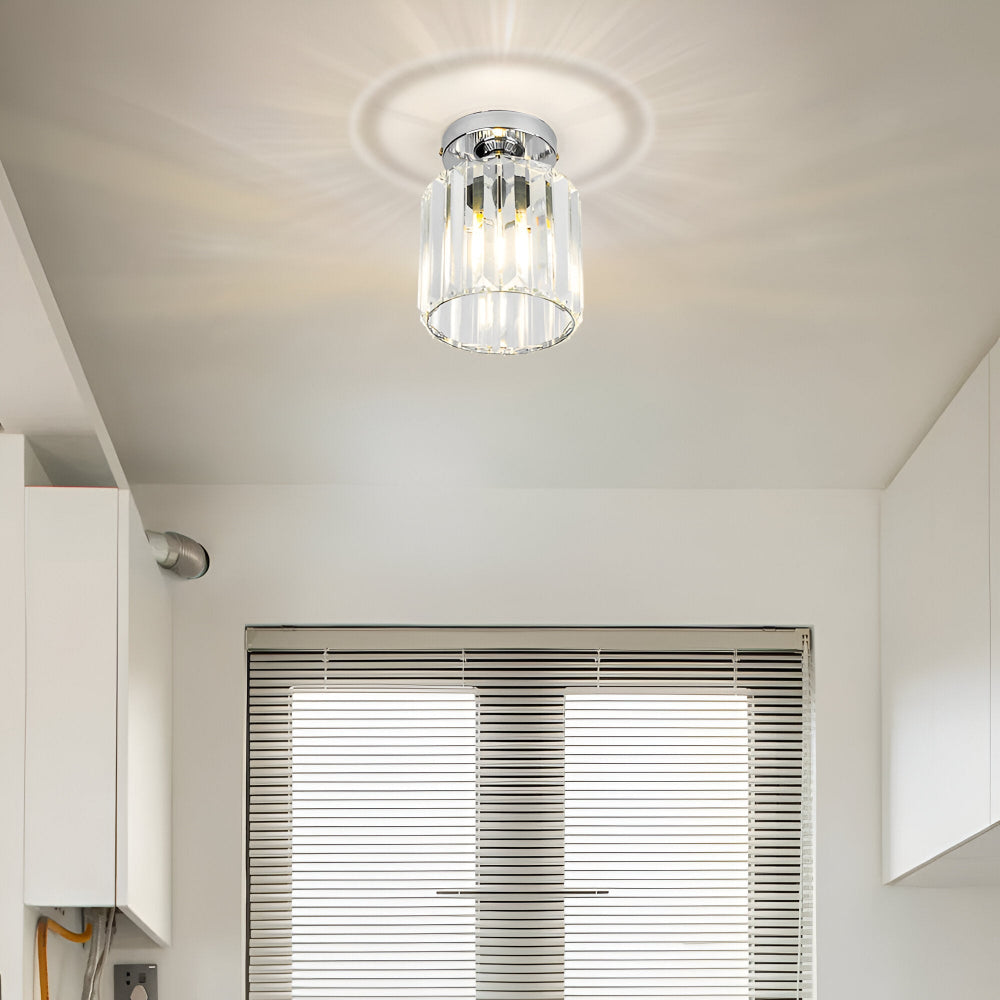 Crystalon Plafonnier – Plafonnier Moderne Minimaliste avec Détails en Cristal