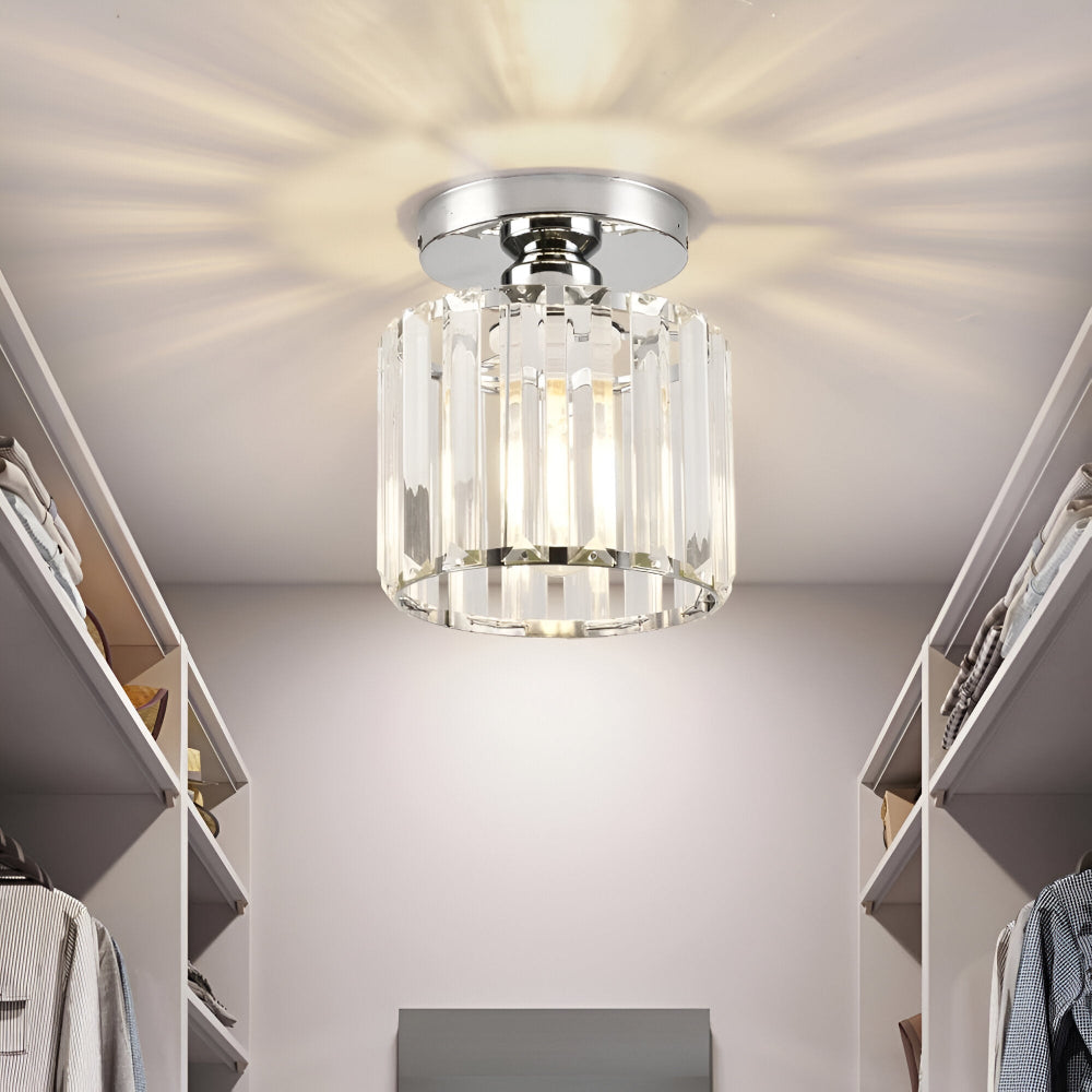 Crystalon Plafonnier – Plafonnier Moderne Minimaliste avec Détails en Cristal