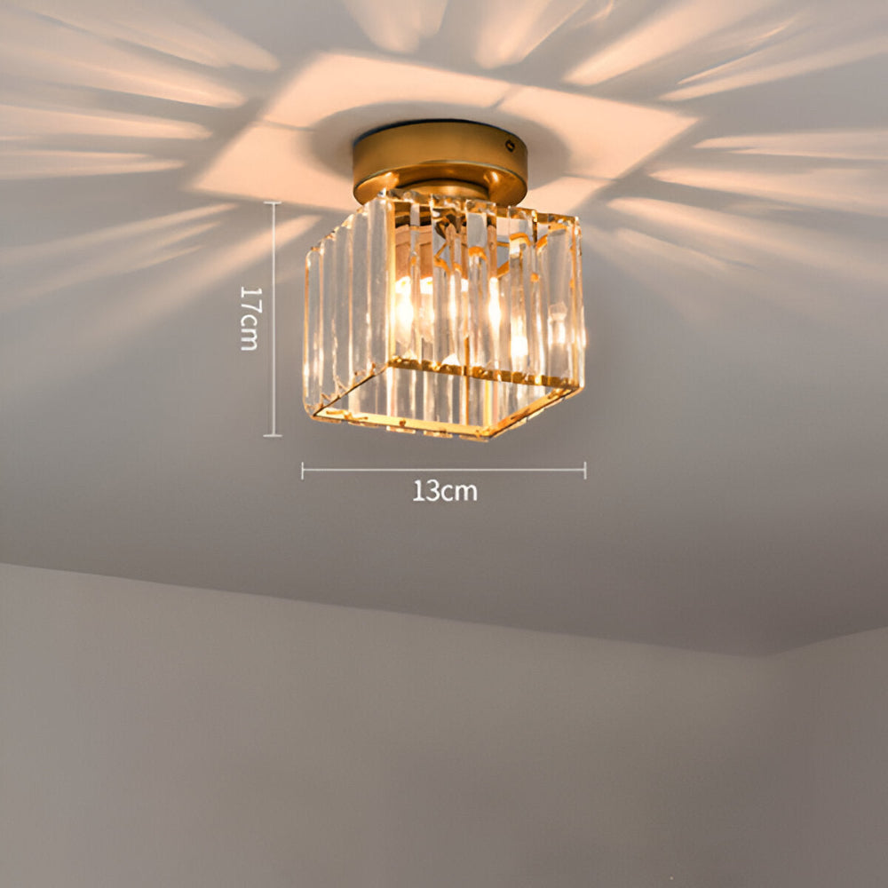 Crystalon Plafonnier – Plafonnier Moderne Minimaliste avec Détails en Cristal