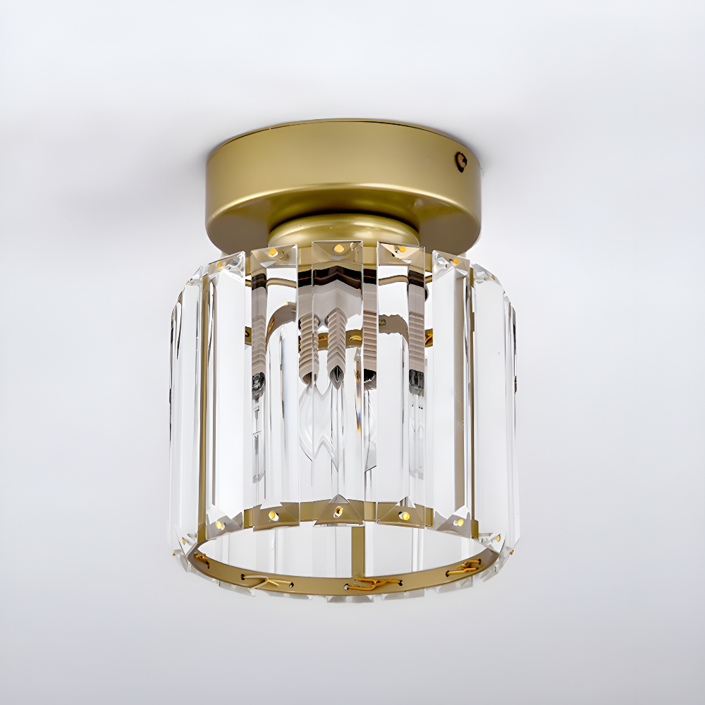 Crystalon Plafonnier – Plafonnier Moderne Minimaliste avec Détails en Cristal