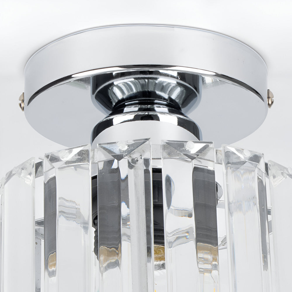Crystalon Plafonnier – Plafonnier Moderne Minimaliste avec Détails en Cristal