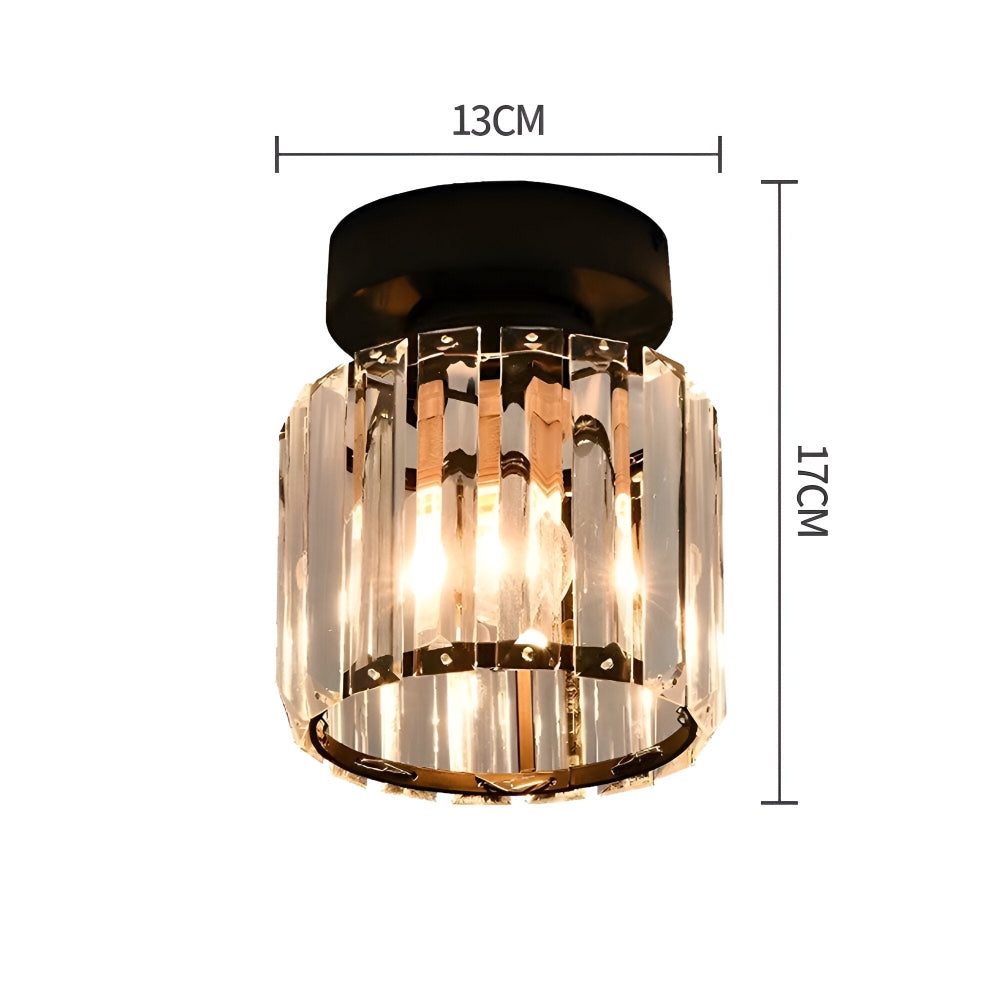 Crystalon Plafonnier – Plafonnier Moderne Minimaliste avec Détails en Cristal