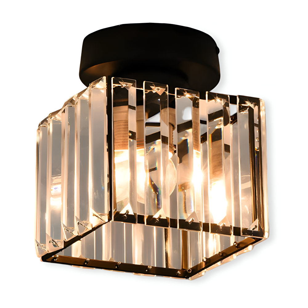 Crystalon Plafonnier – Plafonnier Moderne Minimaliste avec Détails en Cristal